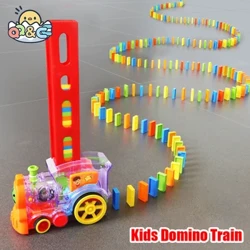 Trẻ Em Domino Xe Lửa Bộ Âm Thanh Ánh Sáng Tự Động Xếp Domino Gạch Nhiều Màu Sắc Domino Khối Trò Chơi Giáo Dục Tự Làm Đồ Chơi Quà Tặng