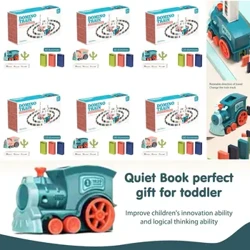 Điện Trẻ Em Domino Xe Lửa Bộ Âm Thanh & Ánh Sáng Tự Động Xếp Domino Khối Gạch Trò Chơi Giáo Dục DIY Bé Trai Bé Gái Đồ Chơi quà Tặng