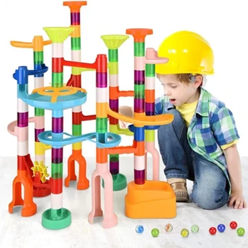 Marbles Run Catapult Track Građevinski blokovi Slide Perle Edukativne igračke Poklon za djecu Trkaće lopte Igračka Marble Track Trkački set