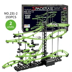 Spacerail Marble Run for voksne Barn labyrint veddeløpsbanespill Nivå 2 Lyseksperimentmodell Science Toy Elektrisk heismodell