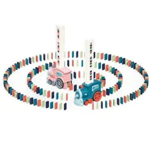 Dječji električni Domino Train Auto set sa zvukom i svjetlom automatskim polaganjem Domino blokova od cigle Igra obrazovne DIY igračke Pokloni