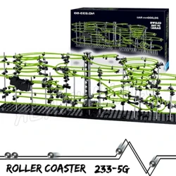 3000 Cm Rail Level 5 Marmer Run Night Luminous Glow In The Dark Roller Coaster Model Bangunan Boy Set Labirin Rolling Ball Patung