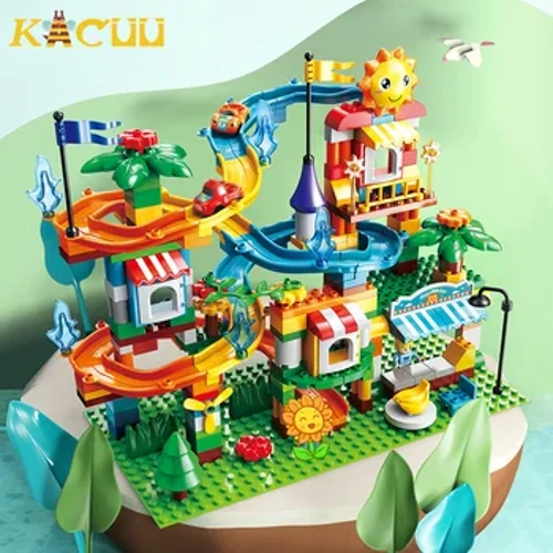 Big Size Marble Race Run Building Blocks Χωνί Slide Blocks Κατασκευές Φιγούρες Τούβλα Εκπαιδευτικά Παιχνίδια για Παιδιά Δώρα