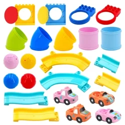 I-Big Building Blocks Crazy Marble Race Run Slipway Pipes Compatible Large Bricks Maze Game Izingane Izingane Amathoyizi Okufundisa
