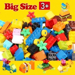 Blocs de construction à monter soi-même, 62 à 310 pièces, en vrac, compatibles avec les animaux Duplo, Marble Run City, briques classiques, modèle d'assemblage, jouets pour enfants