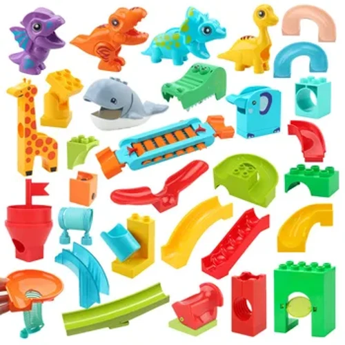 Izingxenye Ezikhethekile Zezinhlamvu Zezilwane Izingxenye Zemabula Qalisa Ithrekhi Umjaho Webhola Lemaze Eliginqikayo Umdlalo Amabhulokhi Ezakhiwo Ezinkulu I-Piano Slide Tunnel Swing Catapult