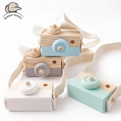 Træmodekamera Babylegetøj Vedhæng Babyblok Montessorilegetøj til børn Træ DIY-gaver Sygeplejegave udendørslegetøj