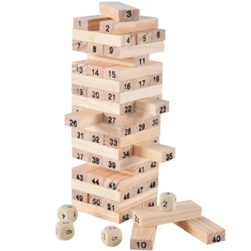 54 Chiếc Khối Xây Dựng Đồ Chơi Ngộ nghĩnh Mini Tháp Gỗ Gỗ Cứng Bộ Xếp Hình Domino Chiết Xuất Montessori Trò Chơi Giáo Dục Cho Trẻ Em Quà Tặng