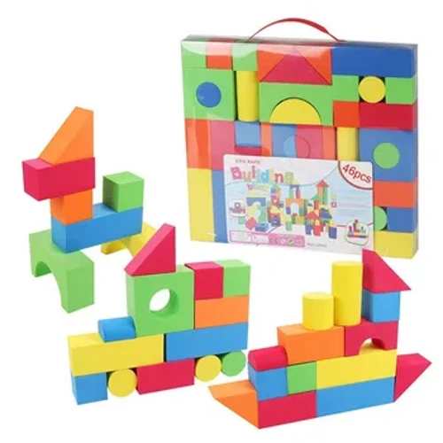 34/46PCS Ke kūʻai aku nei iā EVA Safe Children Building Brick Block Foam Construction Toys Nā keiki naʻauao i hui ʻia.