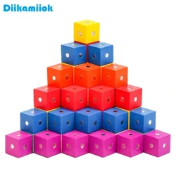 10pcs 2cm tremagnetiske blokker Cubes Puzzle Game Kids Thinking Training Learning Learning Educational Montessori Leker for barn