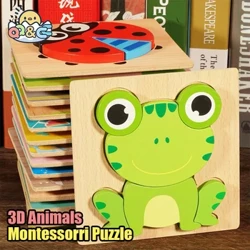 3D Xếp Hình Hình Thú Hoạt Hình Montessorri Đồ Chơi Giáo Dục Khối Gỗ Học Nhận Thức Trí Thông Minh Trò Chơi Nhiều Màu Sắc Đồ Chơi Cho Bé Quà Tặng