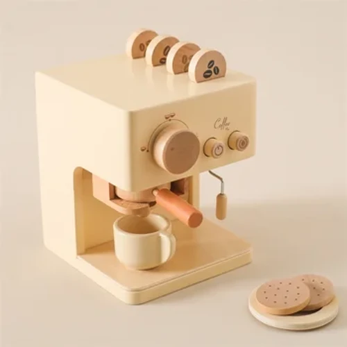 Trẻ Em Bằng Gỗ Montessori Bộ Đồ Chơi Trẻ Em Máy Pha Cà Phê Đồ Chơi Nhà Bếp Trẻ Em Cosplay Nhà Chơi Đồ Chơi Giáo Dục Khối Quà Tặng Cho Bé