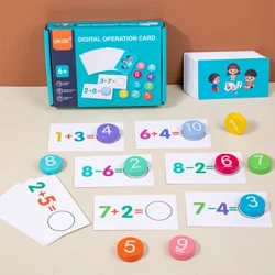 Jouet d'opération de nombres en bois pour enfants de plus de 3 ans, enseignement de soustraction d'addition, blocs Montessori, jouet éducatif pour tout-petits