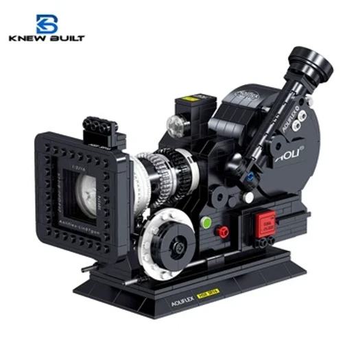 KNEW BUILT Model klasického digitálního fotoaparátu Mini cihly Hračky pro chlapce Sestava pro dospělé Sady designových bloků Klasická kolekce Projektor