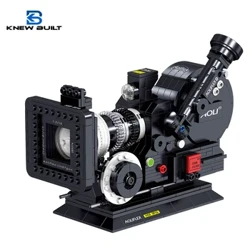 KNEW BUILT Klasik Model Kamera Digital Mini Bata Mainan untuk Anak Laki-laki Dewasa Majelis Desain Blok Kit Koleksi Klasik Proyektor