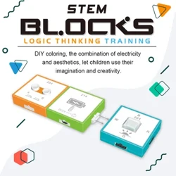 STEM Fysisk vetenskap Experiment Elektroniska byggstenar Logiskt tänkande Training Circuit Kit Set Education Toys Children