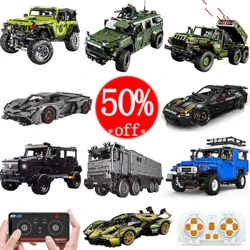 Technical APP Remote Control Moter Power Building Blocks Bricks Super Sports SUV Car Excavator Engineering Moc Truck Boys Gifts