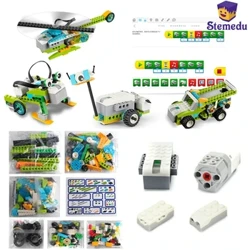 Gør-det-selv Mindstorms uddannelsesprogrammerede robotter 45300 elektroniske klodser, der er kompatible med Wedo2.0 sjove elektriske stammelegetøj til børn