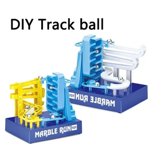 Adeiladu Marmor Pêl 3D Electronig DIY gyda Cherddoriaeth Trac Rasio Blociau Adeiladu Tegan Drysfa Cynulliad Hawdd ar gyfer Teganau Addysgol Kid