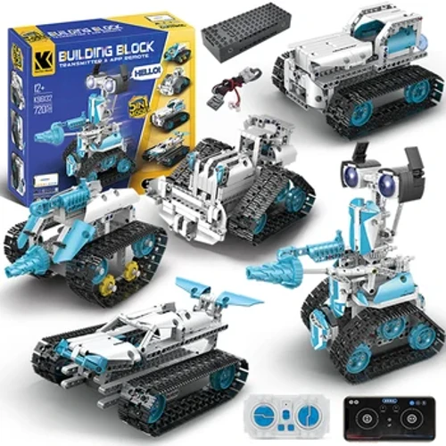 Tehnični inteligentni robot K96132 APP Daljinski upravljalnik Gradniki Opeke Programiranje USB Darilni kompleti Igrače Gradbeništvo Otroci