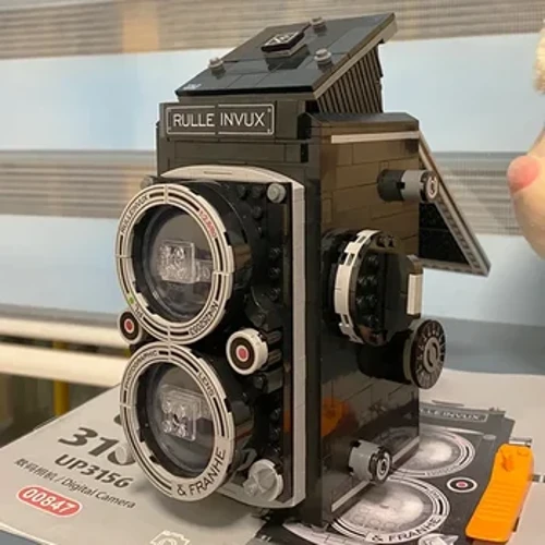 Mini blocs de construction en briques pour enfants, modèle 3D, appareil photo SLR numérique rétro, noir, Machine à commande vidéo, jouet pour enfants