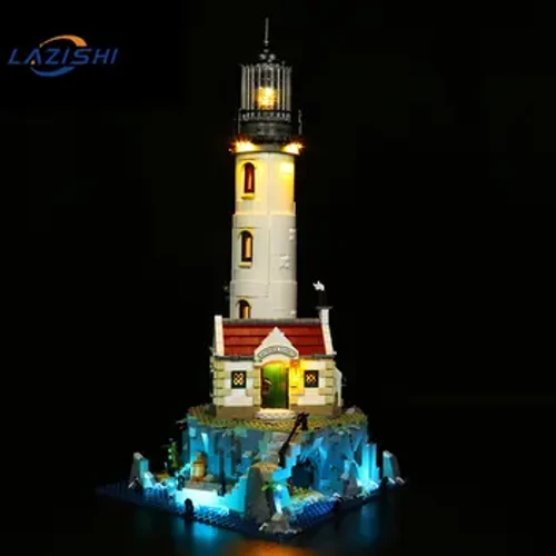 Vonado LED Işık 21335 Elektrikli Deniz Feneri Yapı Taşları (Modeli Dahil DEĞİLDİR) Tuğlalar DIY Oyuncaklar Çocuklar Için