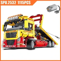 1115pcs Technical Flatbed Truck with Motor Battery Power Function Building Block 8109 meataalo piliki