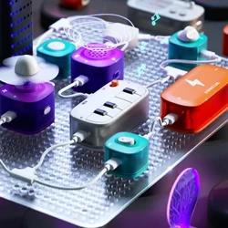 Деца Цирцуит Блоцкс Научна играчка Електронско коло Едукативне играчке за децу Физичко васпитање Учење Монтесори играчка