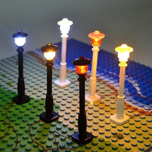 Thành Phố LED Dây Khối Xây Dựng Đèn USB DIY Đèn Đường Điện Thành Phố Trang Trí 1X1 Mộc Công Nghệ Cao Gạch tương Thích Leduo