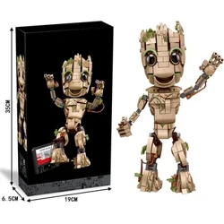 475PCAvengers Guardians of the Galaxy Groot Brick Assembly Model Boy Toys Superhero Series Treeman Sestavljene igrače iz gradnikov