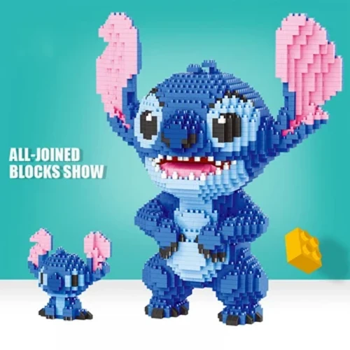 2300Pcs+ Mini Bricks Toys Thunga Ibhilidi Lokwakha Idayimane I-Micro Stitch Disney Imodeli Enhle Ye-3D Lilo & Umthungo Wezingane I-Nano Block