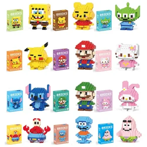 Jucărie bloc de construcție Disney Sanrio Stitzer Particule mici Personaj de desene animate Model de construcție Jucărie de asamblare Cadou pentru copii