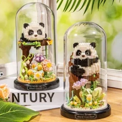 Fugalaau Fugalaau Pefu Ufiufi Panda Set Building Blocks Bonsai Collection Matagofie Meataalo A'oa'oga Fa'ata'ita'i Tamaiti Meaalofa Kerisimasi