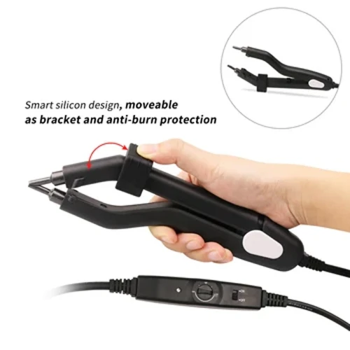 Calor conector de cabelo extensões de cabelo ferramentas pinças de extensão ferro de solda com presente fusão ferro calor conectores de cabelo queratina derreter