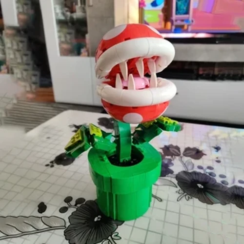 2024 ახალი 71426 Piranha Plant Set Building Blocks Game Model სახლის მორთულობა თავსატეხი სათამაშო ბავშვების საშობაო საჩუქარი