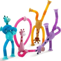 Mainan Pengisap Kewan DIY Model Blok Silikon Pengisap Dirakit Konstruksi Pendidikan Mainan Lucu Anak Laki-laki Bocah-bocah wadon Stress Release Toys