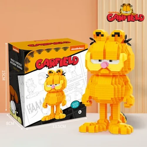 Garfield Mini Blocks Magic Cartoon Cat Anime Figures Collection Gradbena igrača DIY Bricks za otroke Present Girl Darilo
