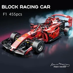 ToylinX F1 RC Rás Carranna Tacair Foirgníochta MOC Cianrialú Bloic Tógála Gluaisteán Feisteáin Gluaisteán Samhail Fhionnuar Inbhailithe Bréagáin Tógála
