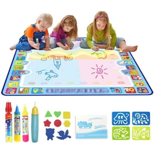 Coolplay Magic Water Drawing Mat Coloring Doodle Mat with Magic Pens Montessori Toys Painting Board Mga Laruang Pang-edukasyon para sa mga Bata