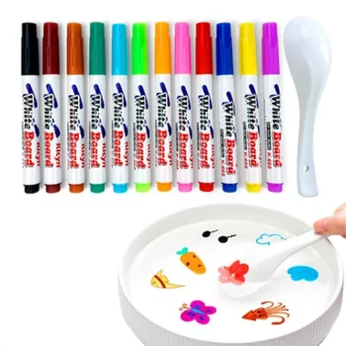 Peann Draíochta Uisce Peann Dúigh ar Snámh do Pháistí Scuaba Peann Uisce Doodle Colorful Bréagáin Luathoideachais Montessori do Leanaí
