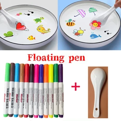 Stebuklingas vandens piešimo rašiklis Spalvotas Mark Pen Markers Plaukiojantis rašalinis rašiklis Doodle Vandens rašikliai Vaikų Montessori Ankstyvojo ugdymo žaislai