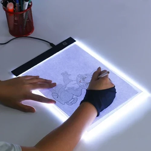 Kanner Spillsaachen fir ze zéien 3 Niveau Dimmbar Zeechnen Tablet Led Copy Board A5 Gréisst fir Kanner Léieren Pädagogesch Tools