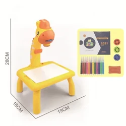 Mga Bata Mini Led Projector Art Drawing Table Banayad na Laruan para sa Mga Bata Painting Board Matutong Gumuhit ng Mga Tool Pang-edukasyon na Art Craft na Laruan