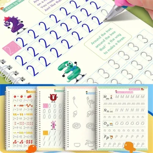 Hiki ke hoohana hou ia Magic Copybook Drawing Toys for Children Montessori Pen Control Training Writing Sticker Learning Educational Toy Kids