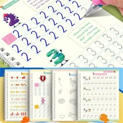 Магическа тетрадка за многократна употреба Играчки за рисуване за деца Montessori Pen Control Training Writing Sticker Learning Educational Toy Kids