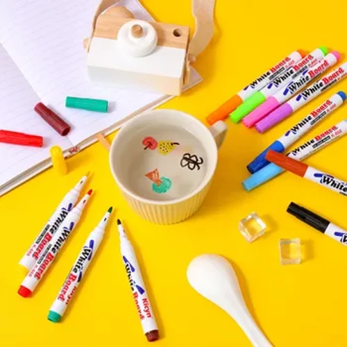 Kalamu ya Kiajabu ya Maji ya Kuchora Alama za Rangi Kalamu ya Rangi Kalamu ya Wino inayoelea Doodle Kalamu za Maji Watoto Montessori Vitu vya Kuchezea vya Elimu ya Awali