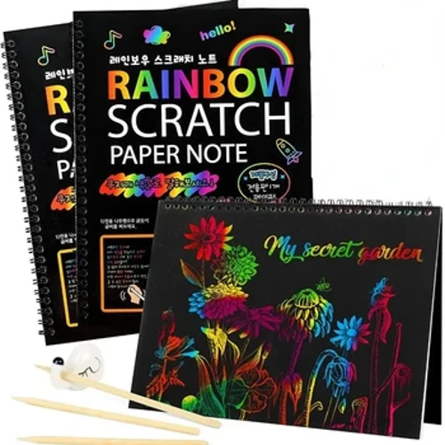 Rainbow Magic Scratch Off Paper Set za otroke Arts Scraping Slikarska igrača Otroci DIY Graffiti Book Montessori izobraževalne igrače