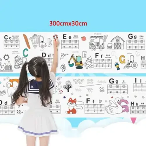 Trẻ Em Đồ Chơi Vẽ Dính Màu Giấy Cuộn DIY Graffiti Cuộn Tô Màu Giấy Tranh Đồ Chơi Giáo Dục Cho Bé Gái Quà Tặng