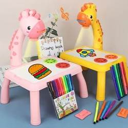 Children Led Projector Art Drawing Table Laruan Kids Painting Board Desk Arts Crafts Educational Learning Paint Tools Laruan para sa Babae