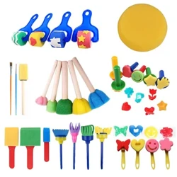 Dječji DIY set spužvastih četkica za grafite Igračke za crtanje Pečat spužvasta četka u obliku metle Art kist Prosvjetljenje Puzzle Poklon TMZ